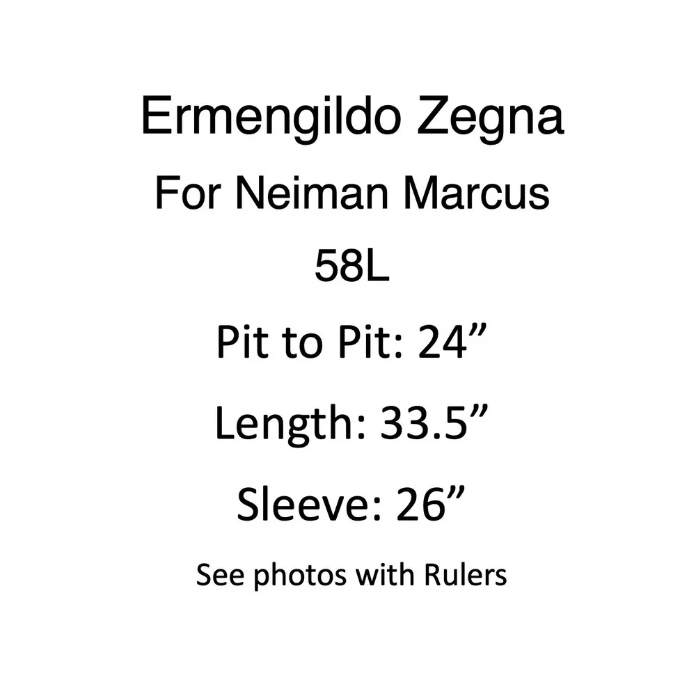 Ermenegildo Zegna Blazer Mens 58L Grey Pinstripe Trofeo Wool Neiman Marcus